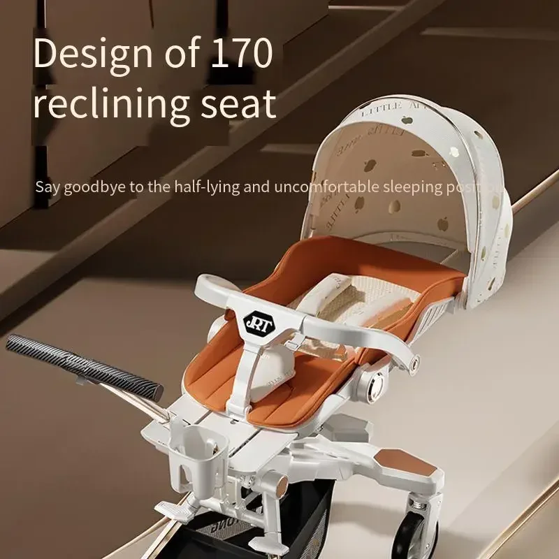 Foldable Stroller High Landscape Lightweight Adjustable Stroller Newborn Baby Two-way Swivel Seat Four Wheel Baby Stroller