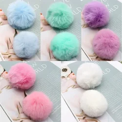 6CM 8CM Fluffy Faux Rabbit Fur Ball Pompom Plush DIY Women Bag Car Jewelry for Apparel Sewing Fabric Accessories