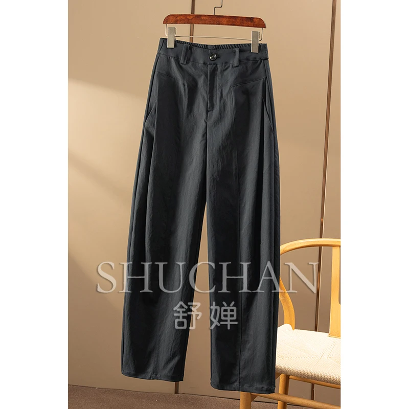 New 2025 Casual Casual Loose Solona Cotton High Waist Pants Women's 9U92  Pantalones Mujer Verano 2025 thin