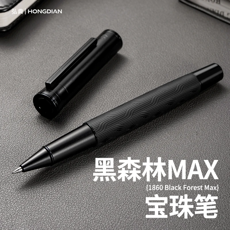 

LT Hongdian Black Forest Pro 1860 Rollerball Pen Jewelry Engraved Vintage Design Refillable Black Ink Ballpoint Pen