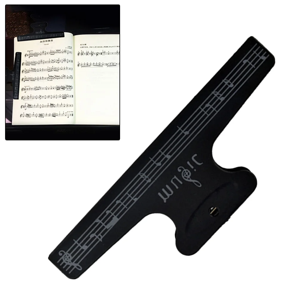 

Professional Music Score Holder Clip ABS Spring Clamp For Piano Guitar Violin Sheet Music Books Black 150mm Office Accessory