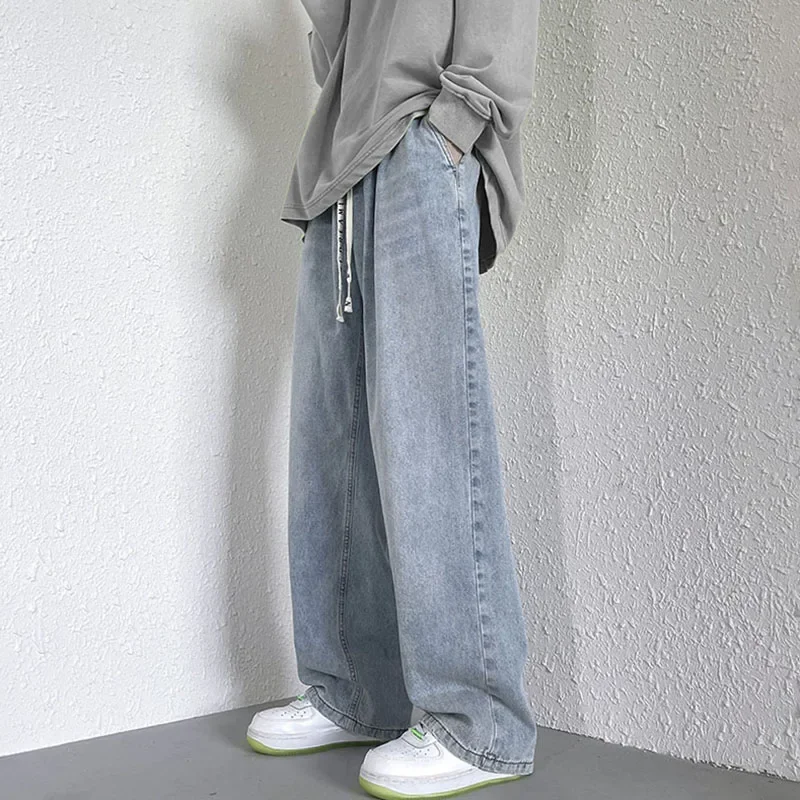 

2023 Winter Men's Jeans Street Loose Straight Pants Vintage Wide Leg Pants Jogging Pants Loose Hip Hop Pants Fashion Trend