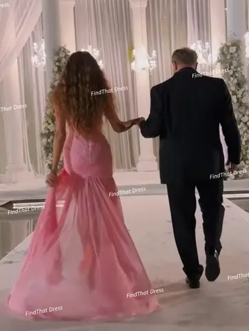 Off Shoulder Chiffong Plisserad Sexig Sjöjungfru Rygglös Aftonklänning Golvlång Slits Framtill Festklänning med Sweep Court Anpassad 8 best sales eleganta middagsklänningar - №6