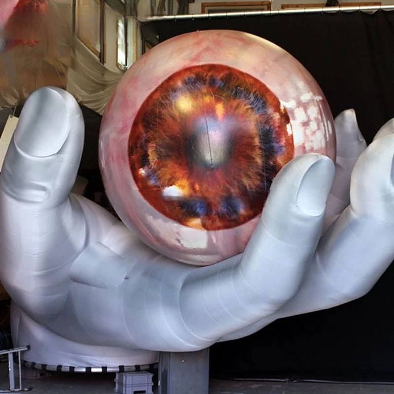 hand with eyeball Giant inflatable  hugging inflatable finger model for Halloween stage party performance decoration festival