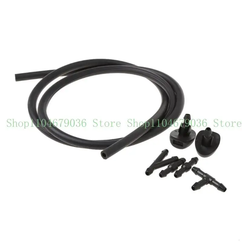 652F High Quality Car Windscreen Water Wiper Nozzle Mist Washer Hose Pipe With Spout Joint For Universal 307 2x