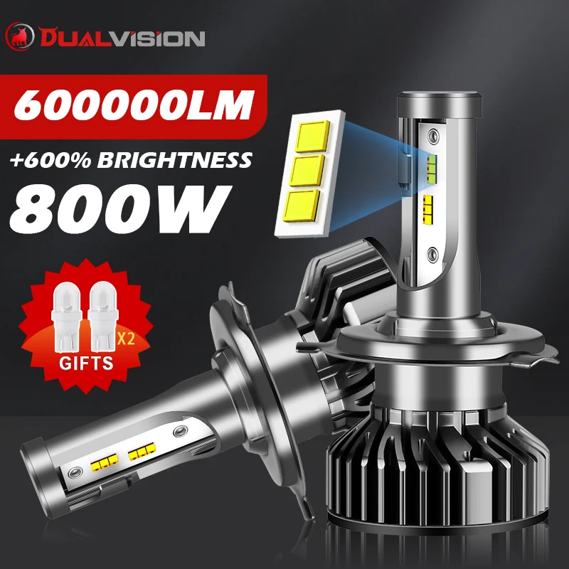 H4 H7 LED Headlight Bulbs CSP Chips 6000K LED Car Lamp Canbus H1 9005 HB3 9006 HB4 H8 H9 H11 9012 HIR2 Turbo Auto Fog Lights 12V