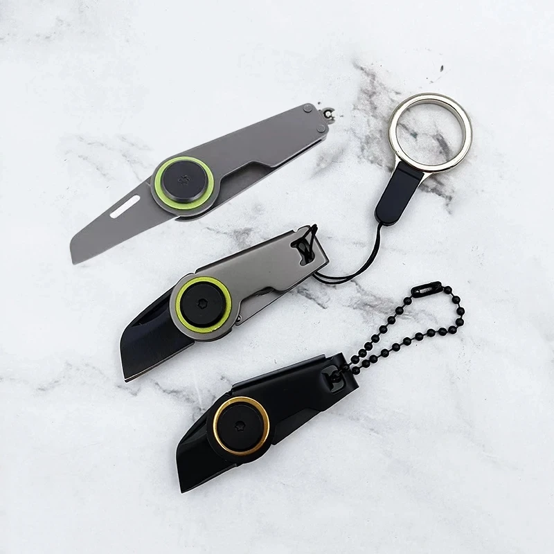 Mini Folding Knife Sharp EDC Camping Outdoor Survival Tool Key Pendant Gift Carry Pocket Knife Dismantling Express Cutting Tool