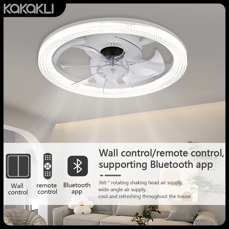 

New LED Ceiling Fan Light Modern APP Remote Control Dimming 6-speed Home Electric Fan Living Room Dining Room Bedroom Fan Lamp