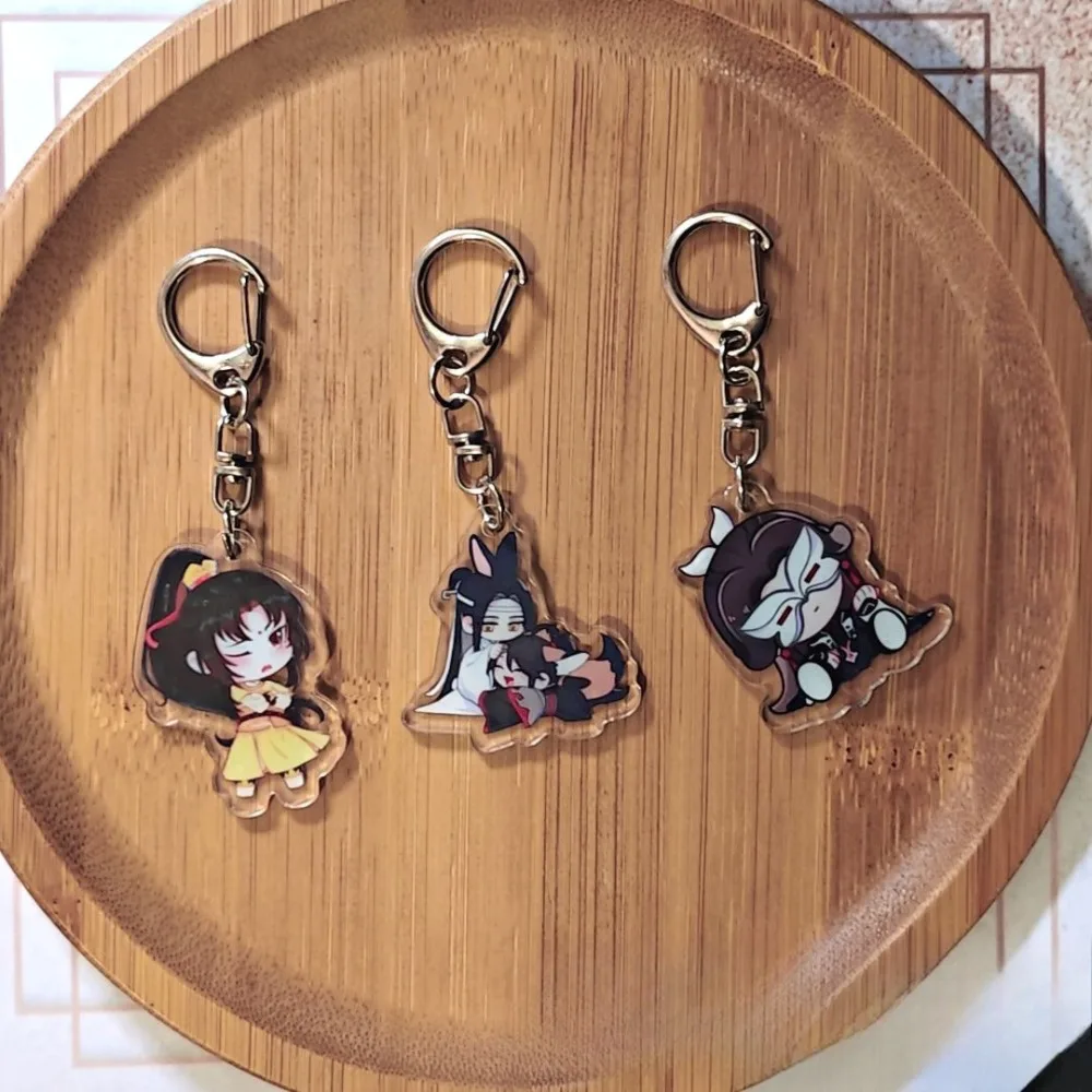 Cartoon Q-version Acrylic Keychain Anime Tian Guan Ci Fu Peripheral Xie Lian Hua Cheng Character Backpack Pendant Fans Gift