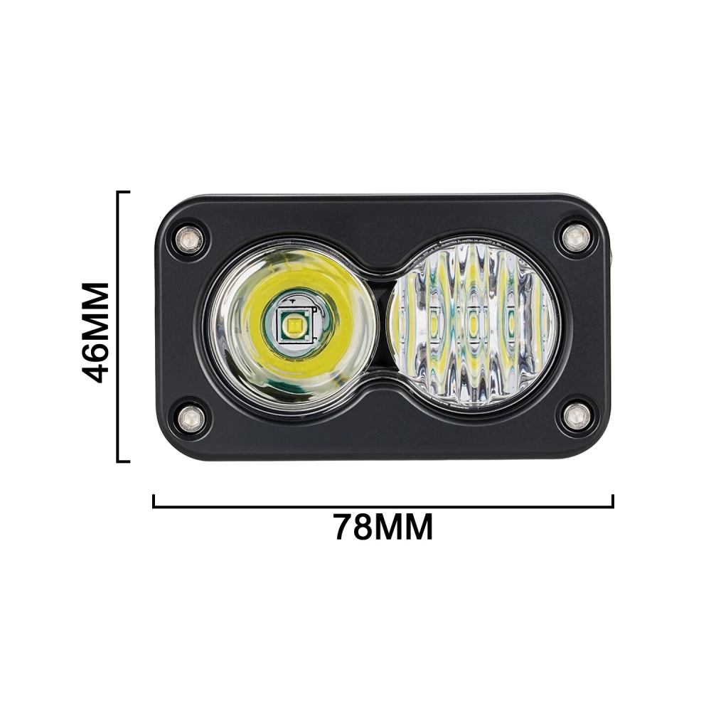 For Ridstar Q20/Q20 Lite/Q20 Pro 180° Wide White Yellow LED Light Bar Motorcycle Off-road Light E-Bike Luggage Rack Lamp Parts