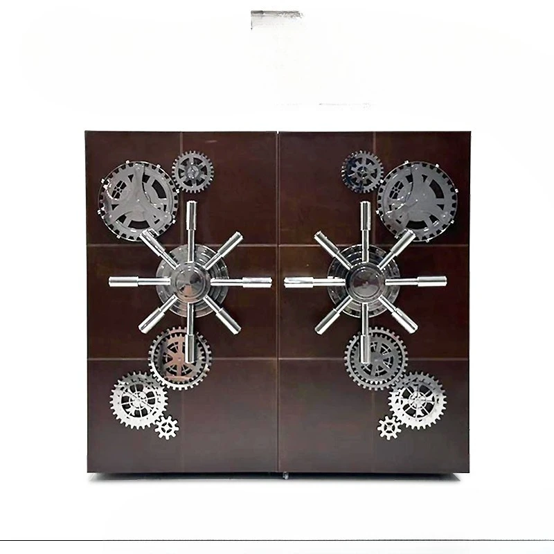 Light luxury stainless steel wine cabinet, high-end luxury villa, restaurant home luxury wall locker