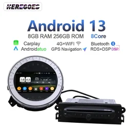 BMW Mini Cooper r56 2006-2013, Android 13, 8GB, 256GB,自動ラジオ,CarPlay,Bluetooth,rds,wifi,GPS用カーDVDプレーヤー