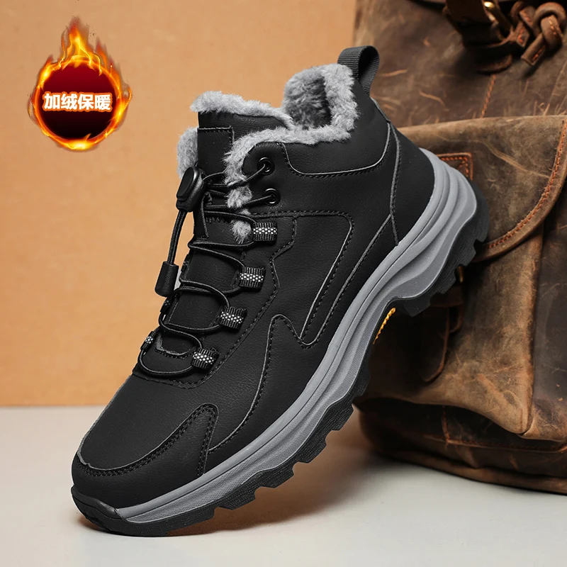 

Man Hiking Shoes Outdoor Mountain Boots Climbing Shoes Men Sneakers Zapatos De Hombre Winter Boots Tennis Black Sneakes