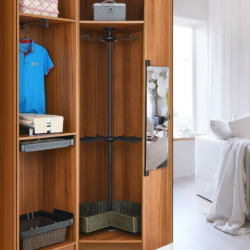 

Wardrobe corner hanger rotating clothes hanger, supply 360-degree pants rack cloakroom wardrobe storage rack