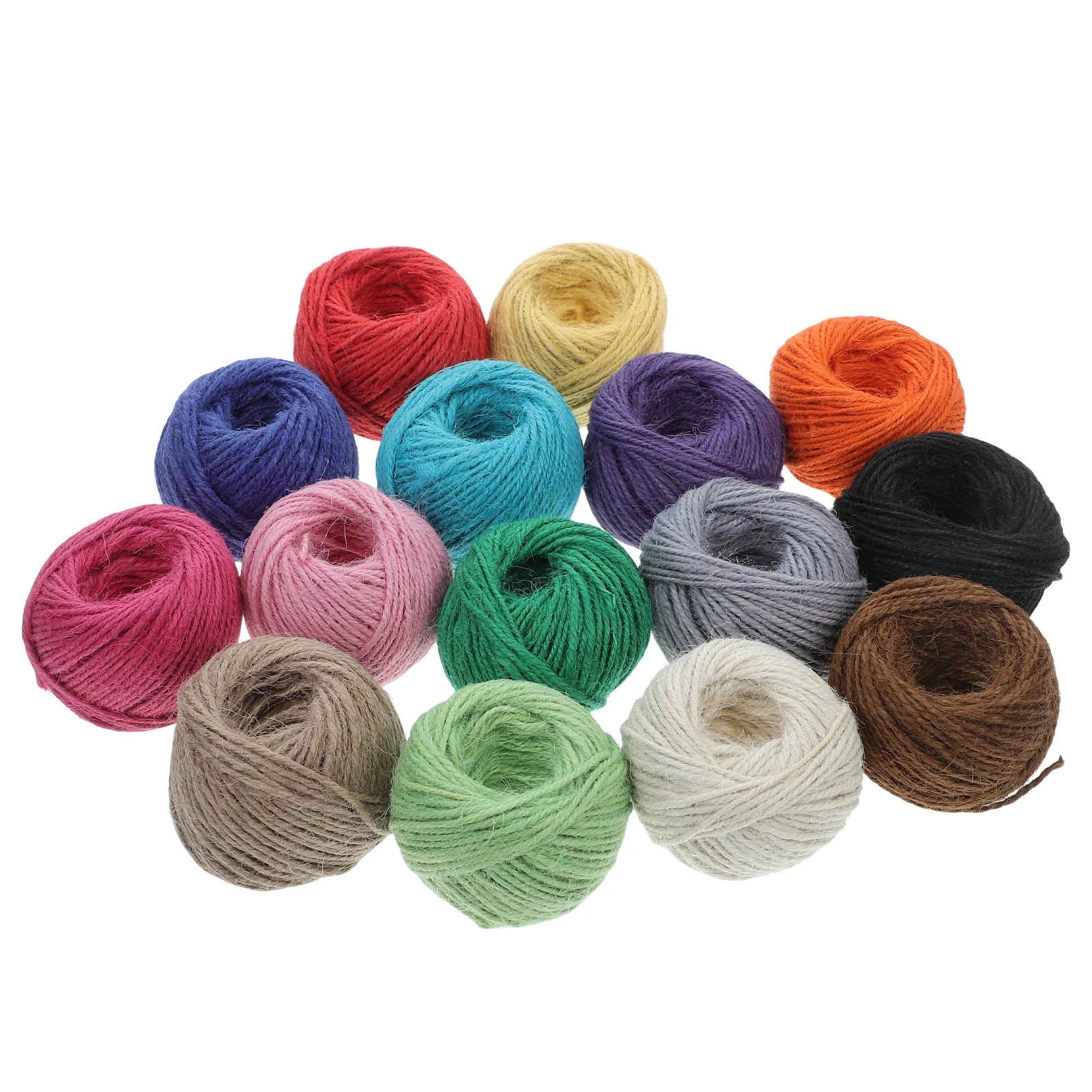 

15Pcs Colored Jute Twine Braided Rope DIY Handwoven Cord for Macrame Knitting Crafts Art Supply Braided Cord Macrame Thread