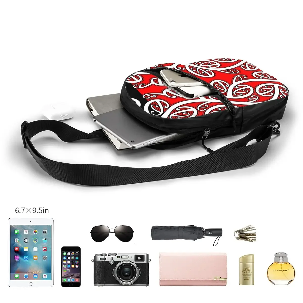 الماوري نمط جميع الأسود نيوزيلندا الرجبي عيد الميلاد حقيبة صدر للرجال الرجال الرافعة Crossbody على ظهره حقيبة صدر للرجال Daypack حقيبة كتف