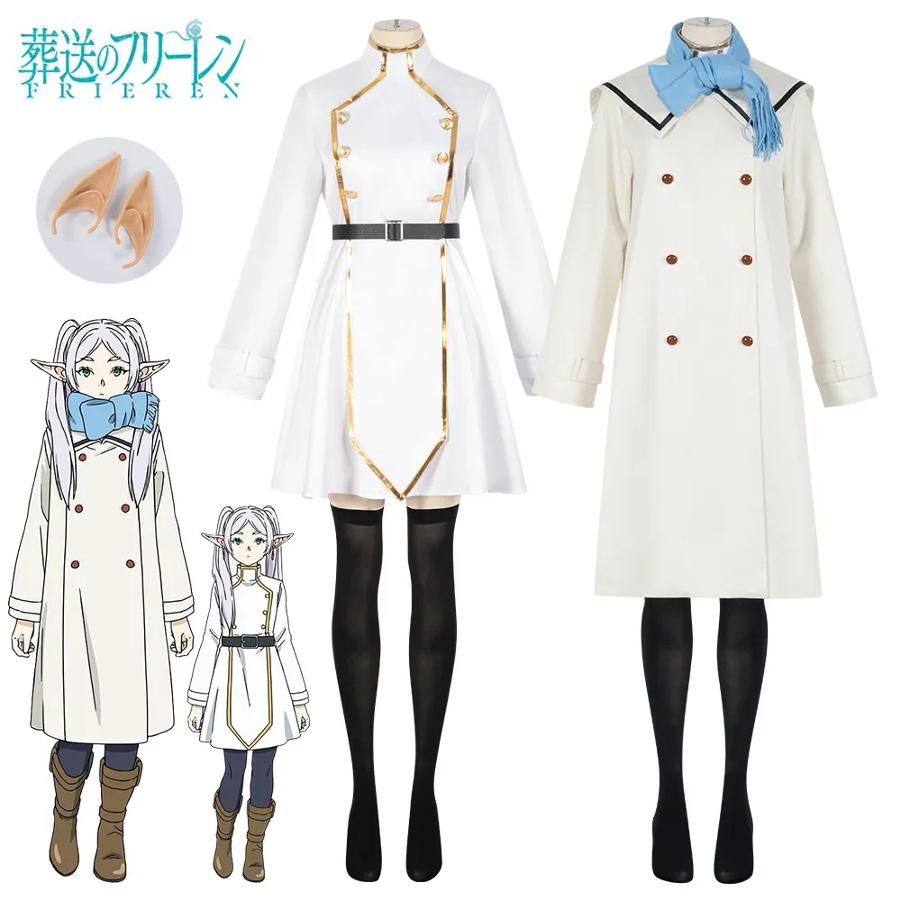 

Frieren Cosplay Beyond Journey‘s End Frieren Costume Coat Shirts Outfits Women Halloween Carnival Party Frieren Disguise Suit