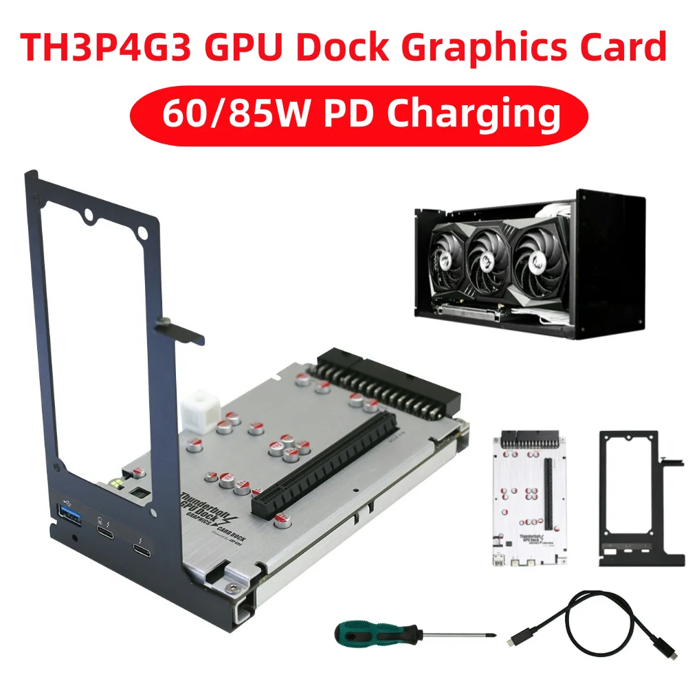 TH3P4G3 60/85W Thunderbolt-compatible GPU Dock Laptop to External Graphic Video Card for Macbook Notebook Thunderbolt 3 4