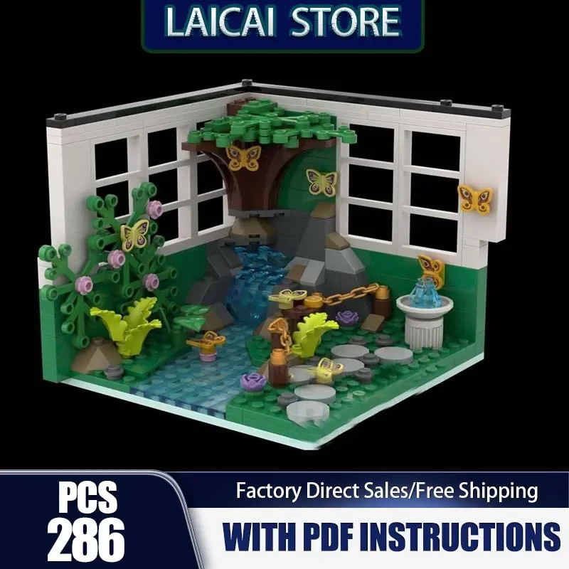City Street View Moc Building Bricks Botanical Garden Habitat Technology Modular Blocks Gifts Christmas Toys DlY Sets Assembly