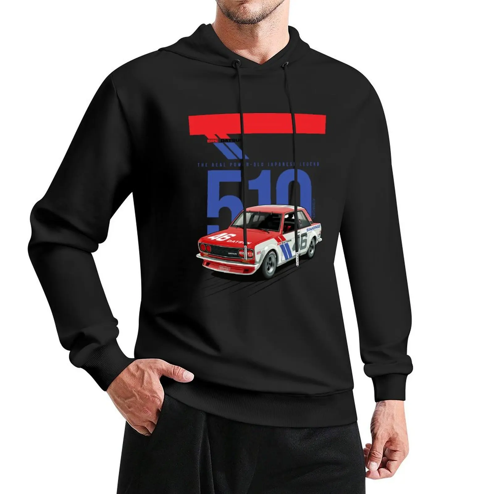 

BRE DATSUN 510 - Old Japanese Legend Car Pullover Hoodie korean style clothes men clothing men hoodie