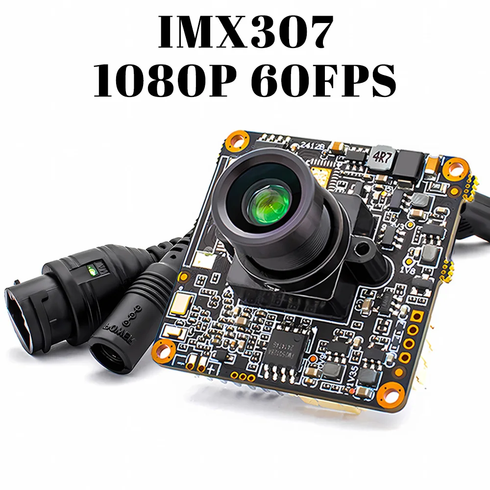 

1080P Full HD IMX307 CMOS 2MP 60FPS POE IP Camera Module With No Distortion Lens Support RTSP Onvif H.265 P2P For Motion Capture