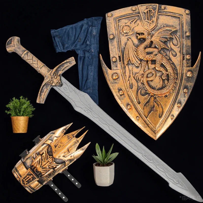 1 Set Kids With , Plastic Cosplay Costume For Children, Stage Performance Party Prop, Home Role Play