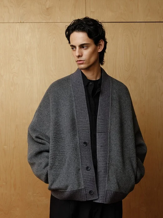 

V-Ne Wool Blend Men's ort Coat Winter New Sle Vintage Preppy Sle Korean Faion Long Sve Single Button Closure