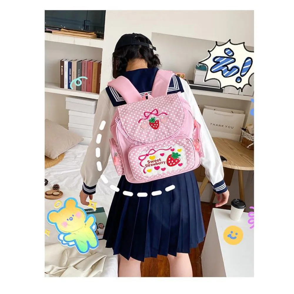 Bolsa Escolar Kawaii suave para niños, resistente a la suciedad, fácil de lavar, gran capacidad