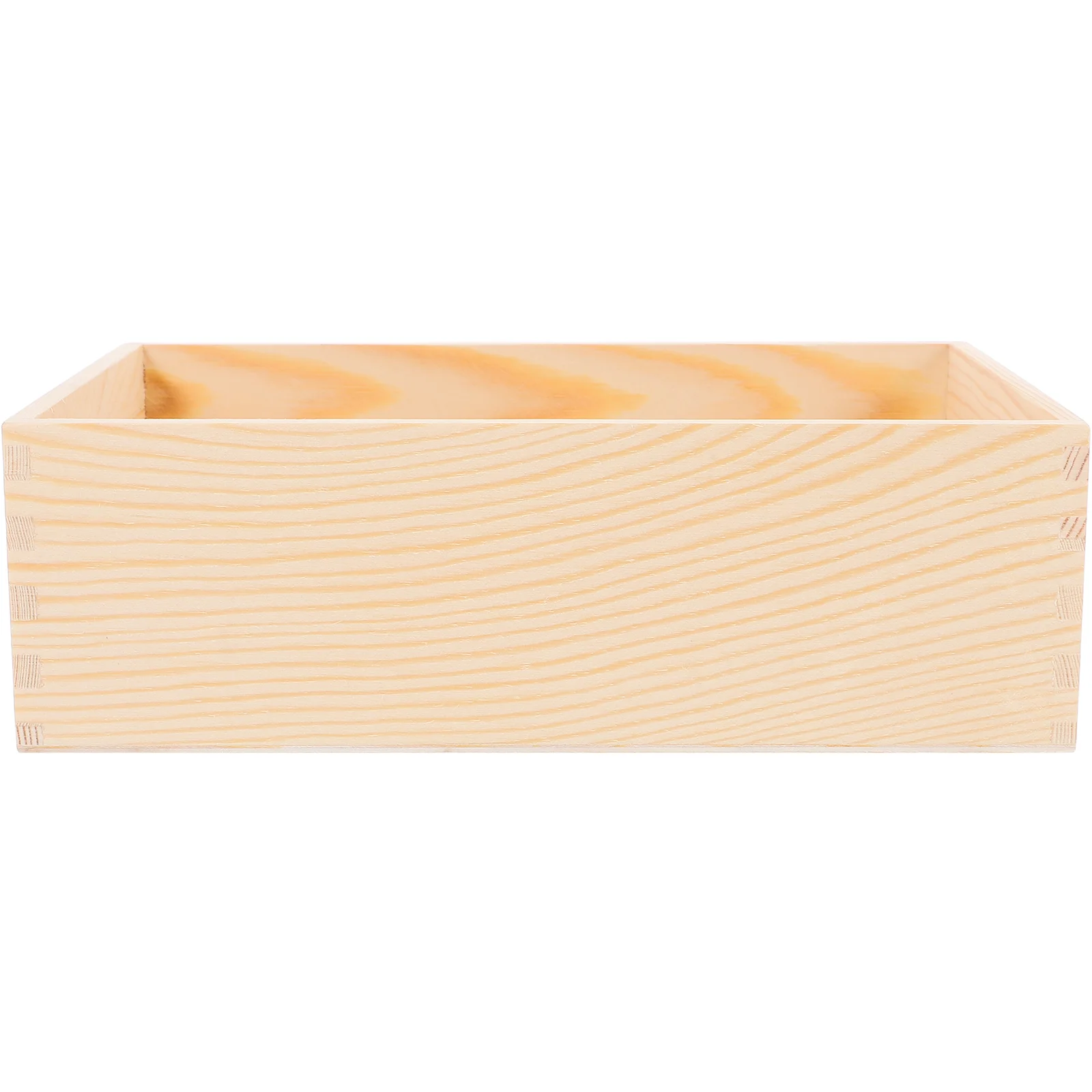 Solid Wood Storage Box Crate Wooden Basket Tool Case Organizer Container Multi-function Tabletop