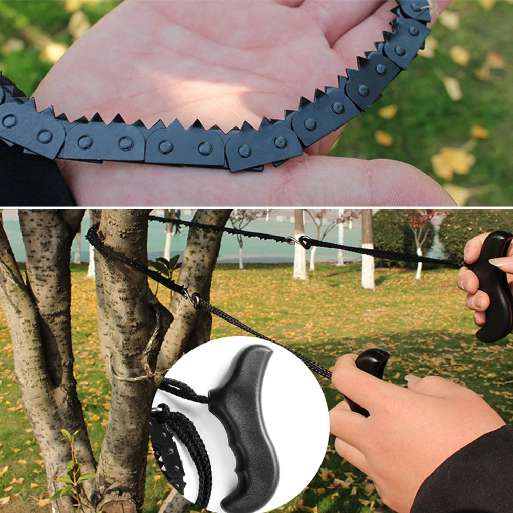 

Wear Resistant Iron Plastic Outdoor Pocket Chainsaw Hand Wire Saws Camping Tool Wild Cutting Accessory
