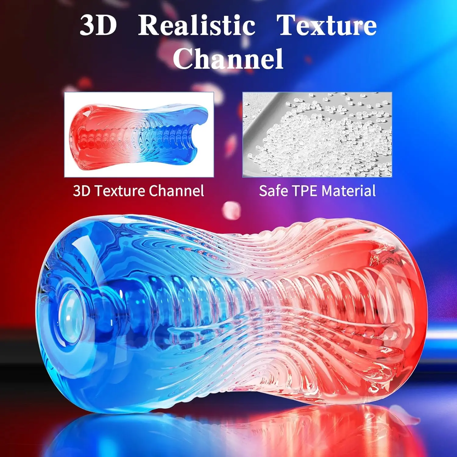 Male Masturbator Sex Toys - Adult Sex Toy Pocket Pussy, TPE Male Masturbation Sleeve, Penis Training Sex Toy for Men, 3D Realis