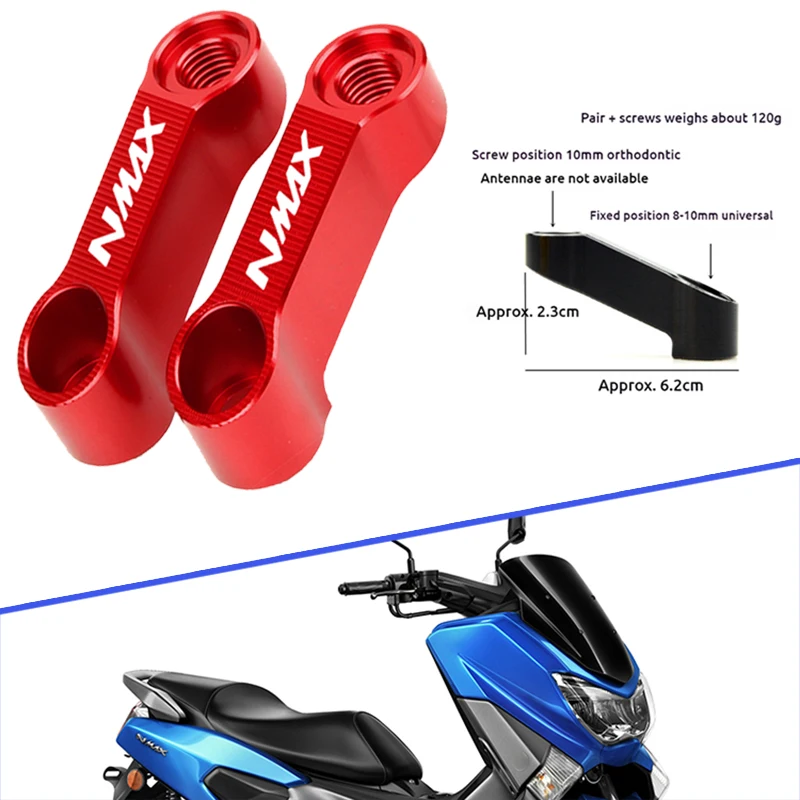 2026 high quality For NMAX125 NMAX155 NMAX 125 NMAX 155 Motorcycle Rearview Mirrors Extension Riser Extend Adapter Accessories