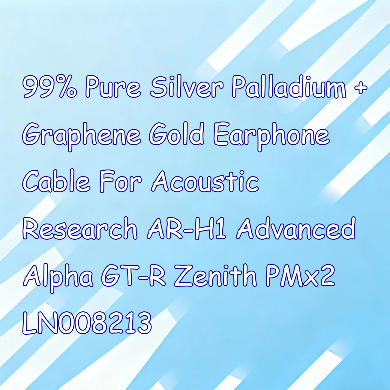 99% Pure Silver Palladium + Graphene Gold Earphone Cable For Acoustic Research AR-H1 Advanced Alpha GT-R Zenith PMx2 LN008213