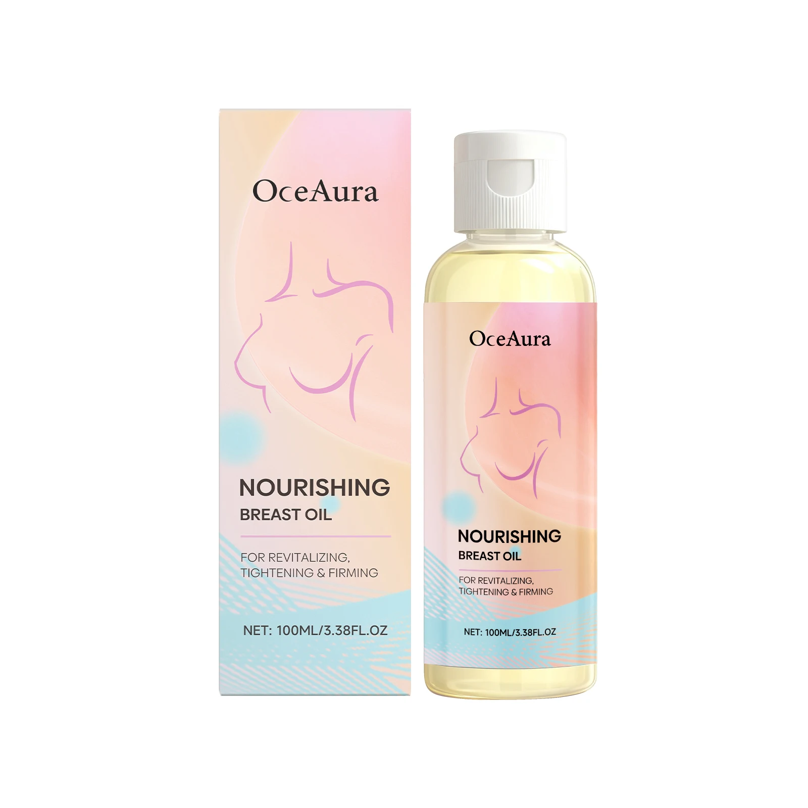 OceAura Breast Growth Oil Turmeric Lifts Chest Tighten Skin Firming Massage Deep Nourishment Breast Enlargement Oil for Women