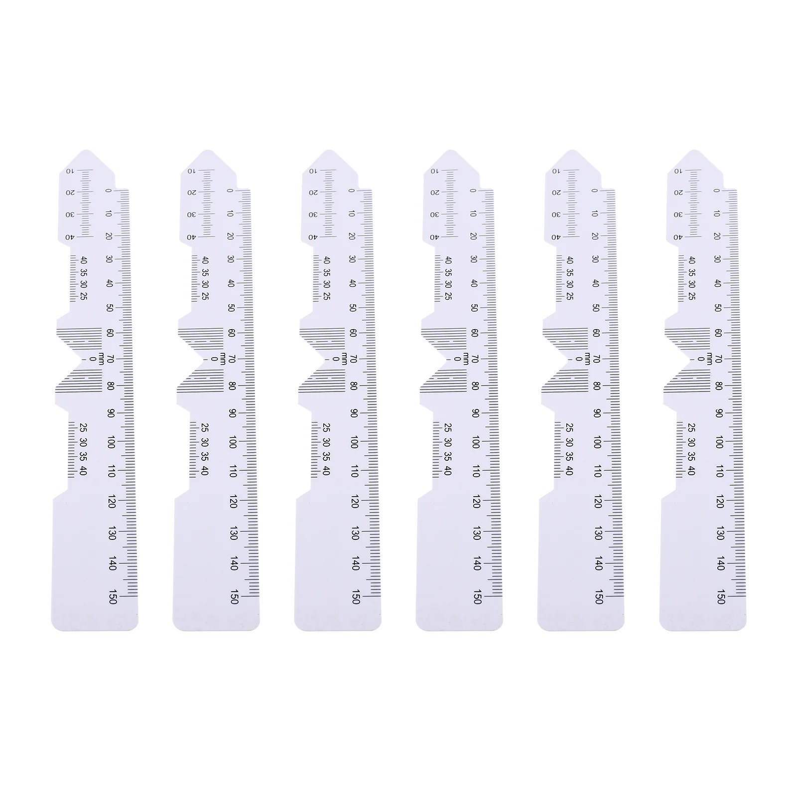 6 Pcs Ophthalmic Tools Eye Pupil Distance Ruler Meter Measure Pd Eyeglasses Plastic Optical Professional Shortsighted