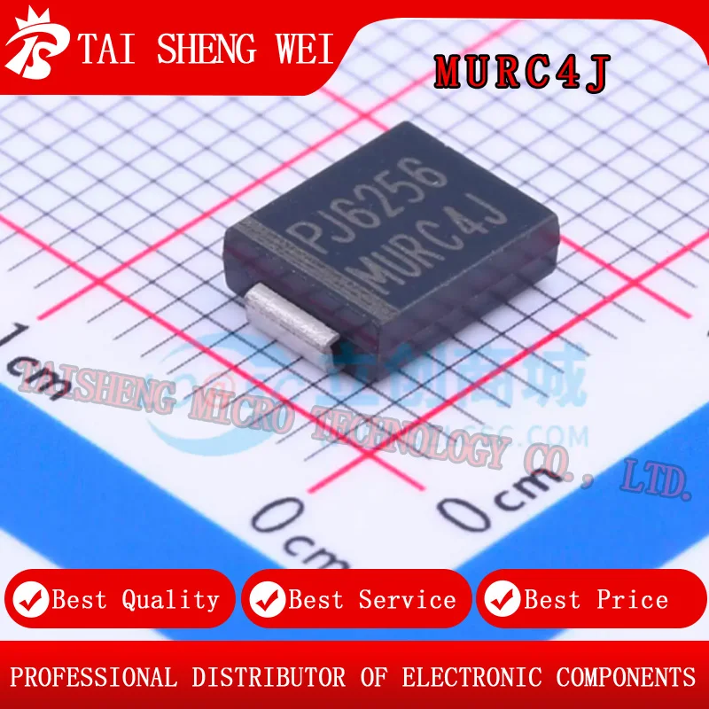 20PCS Brand New Fast Recovery/High Efficiency Diode MURC4J 600V 4A PA MURC3J_R1_00001 DO-214AB(SMC) 600V 3A ...