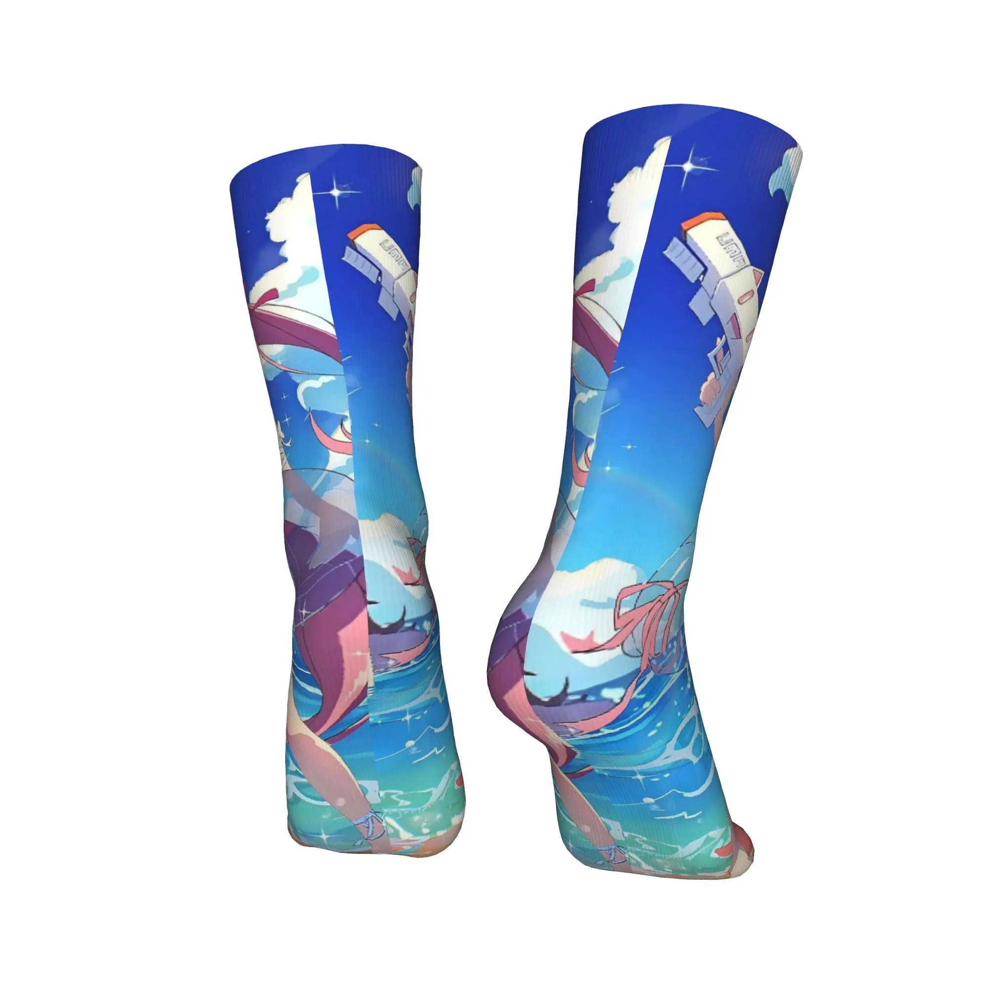 جوارب رجالية Haru Urara Uma Musume جوارب غير قابلة للانزلاق جوارب ناعمة متوسطة الخريف جوارب تسلق جرافيك حديثة
