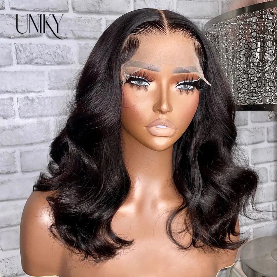 

Body Wave Bob Wig Lace Front Human Hair Wigs 13x4 Short Bob HD Transparent Pre Plucked 4x4 Closure Lace Frontal Wig For Women