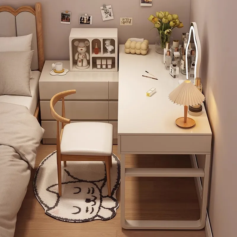 

Dresser, small apartment, master bedroom, storage cabinet, table and bedside table