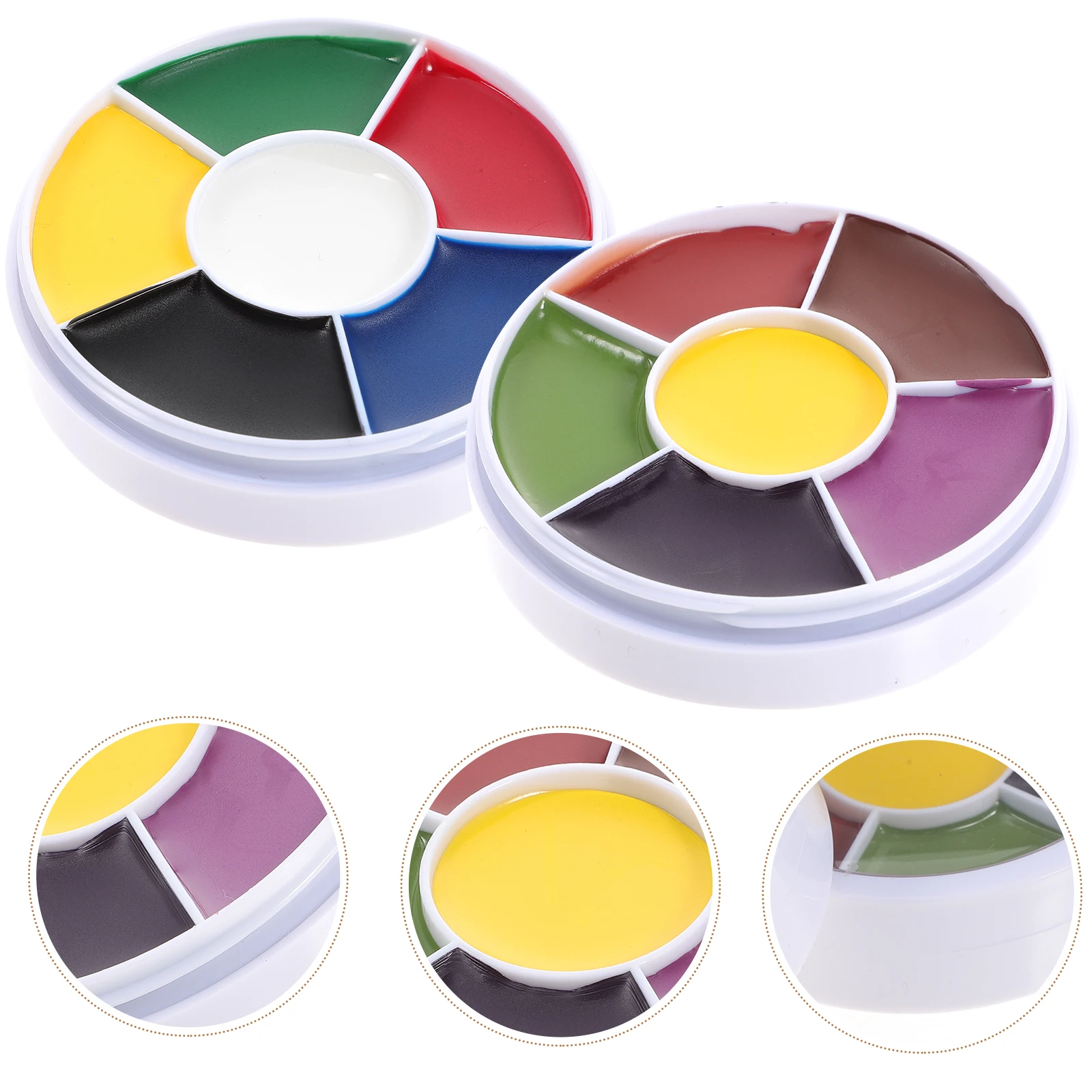 

2 Pcs Face Paint Body Art Pigments Halloween Washable Kids Safe Premium Dry Fast Stay Hours Realistic Wound Appearance Body