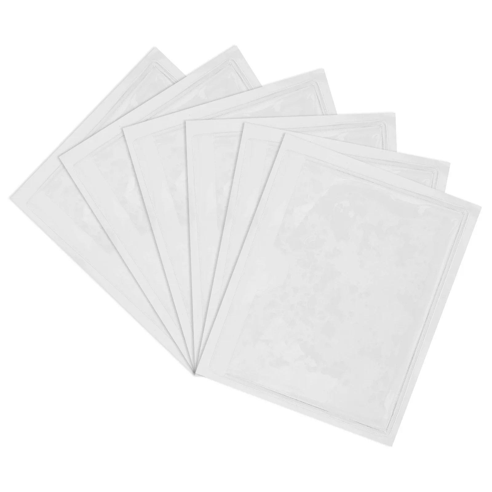6Pcs Clear Adhesive Card Holders 7.2x10cm Self Stick Pocket Protector Organized Index Card Holder Pocket Protector