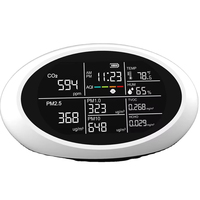 Air Quality Detector 10 in 1 Air Quality Detector LED Display CO2/PM2.5/Temperature/Humidity Sensor Tester,with USB Charing Port