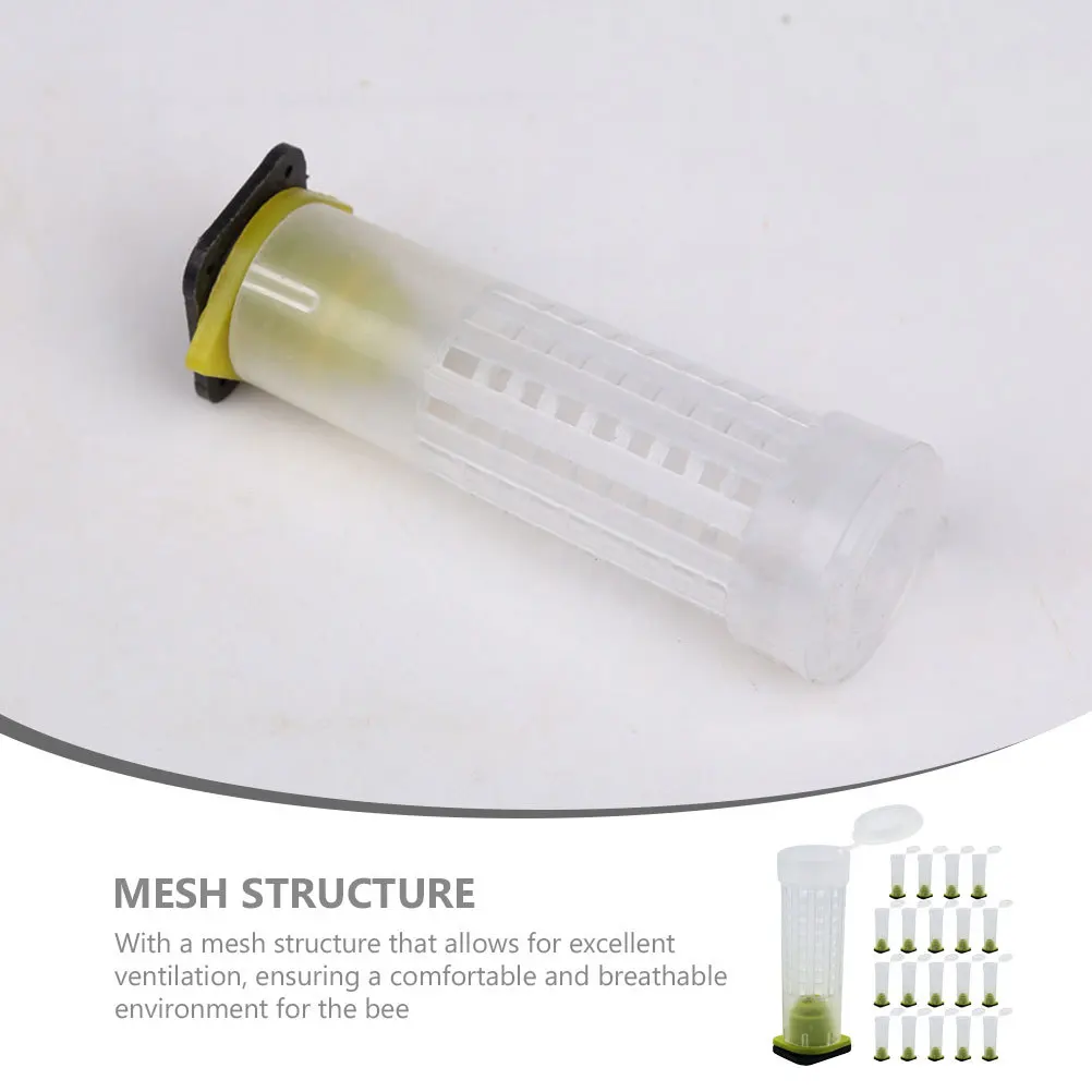 

20Pcs Bee Breeding Cage Protection Cover Bite-Proof Ventilated Beekeeper Tool for Hive Management Equipment