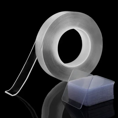 

10 Pieces of Double-Sided Transparent Sticky Pads Nano Seamless Anti-Slip Free Punching Waterproof Tape Household