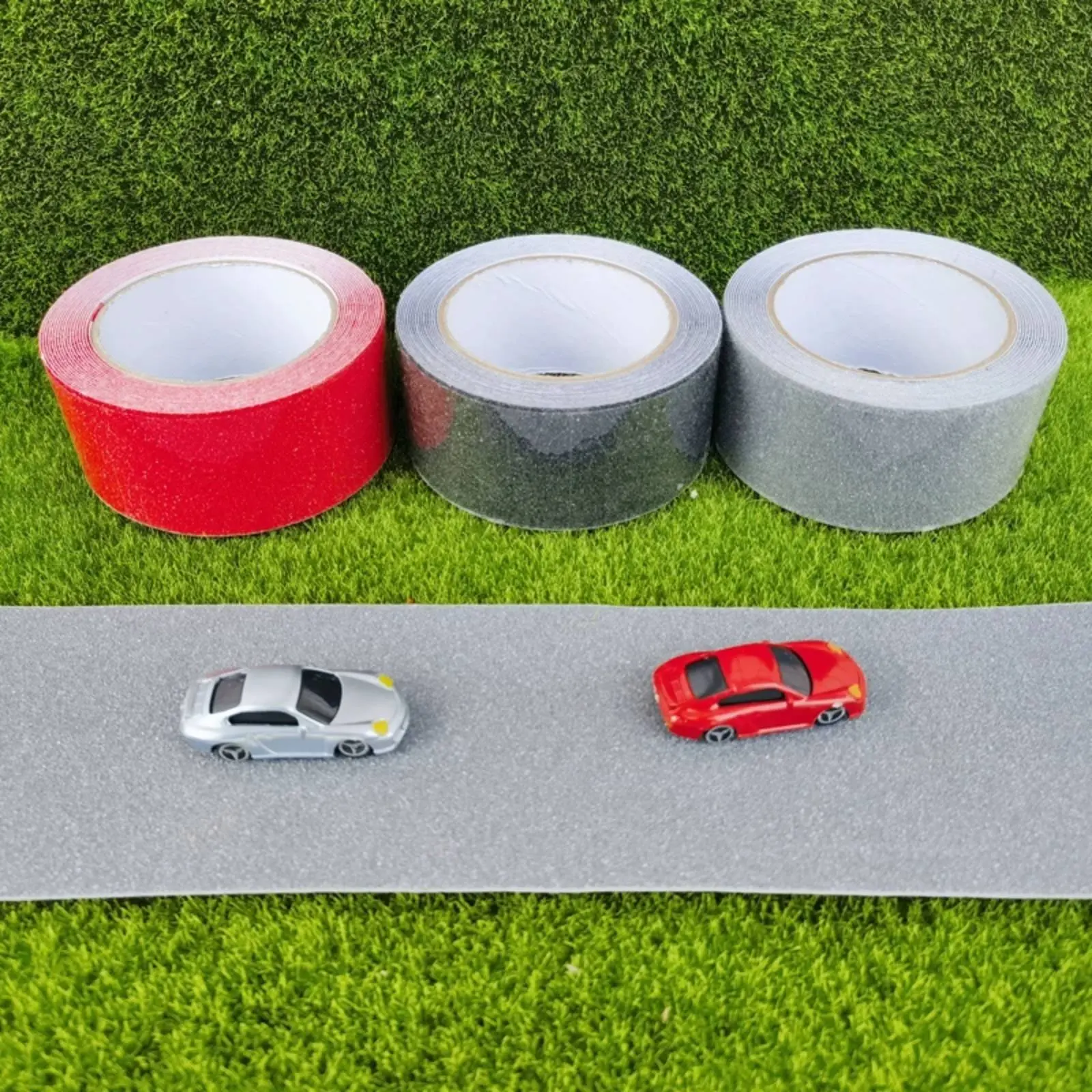 Self-Adhesive Road Sticker Realistic Texture Asphalt Road Sticker Miniature Asphalt Tape Easy to Use for Hobbyists, Dioramas