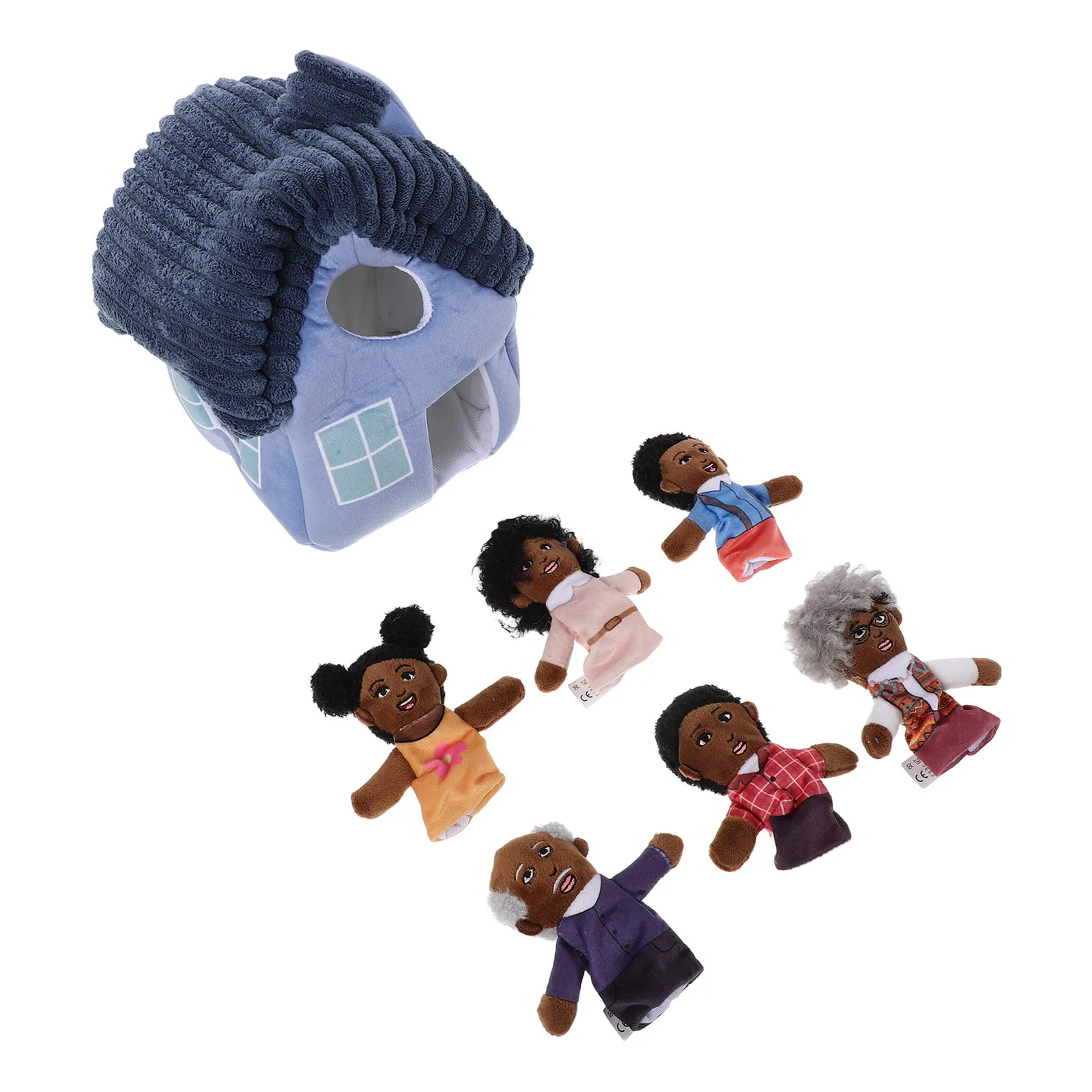 1 مجموعة الكرتون فنجر الدمى الأفريقية الأسرة موضوع مرحلة ما قبل المدرسة تعلم رواية القصص اللعب دمية يد الحرفية مجموعة صغيرة الفصول الدراسية