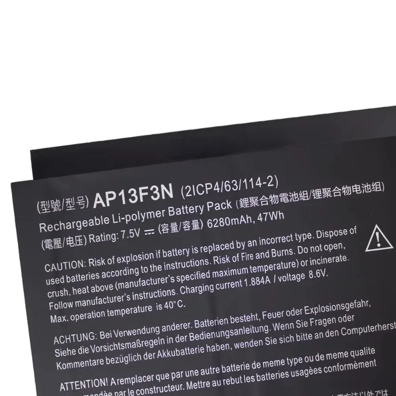 Replacement battery AP13F3N 7.5V 6280mAh For S7-392 S7-392-9890 S7-391-6822 Ultrabook Laptop Battery High Quality New