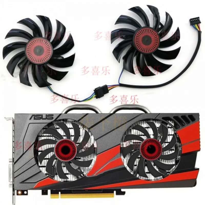 

QQ FD7010H12S Графический охлаждающий вентилятор для ASUS GTX 1060 950 660 750ti 760 770 RX560