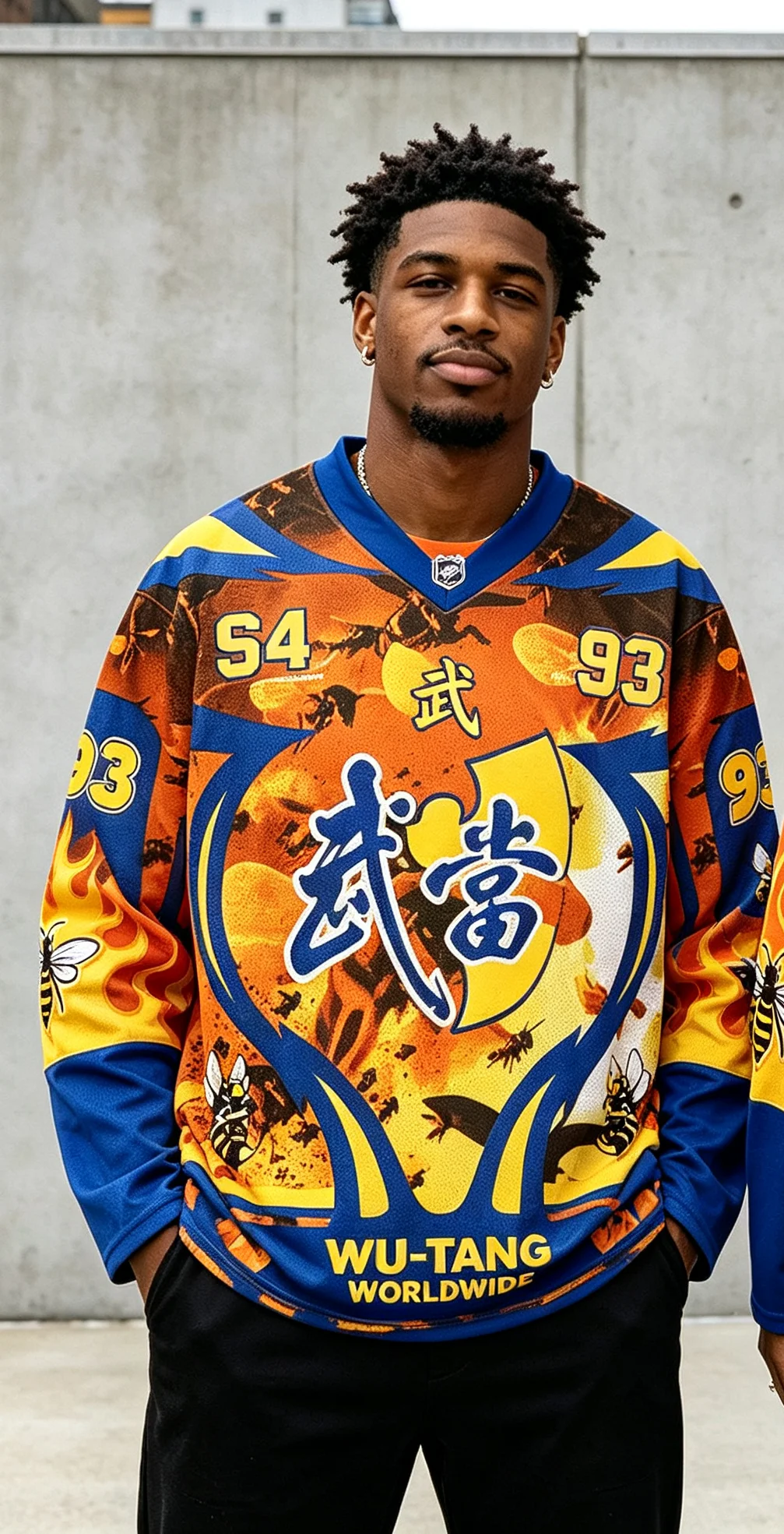 2026 Wu-Tang Clan Long-Sleeved Top, 3D Printing Process Design, Grid Speed Drying Breathable and lightweight Outdoor Sports Top
