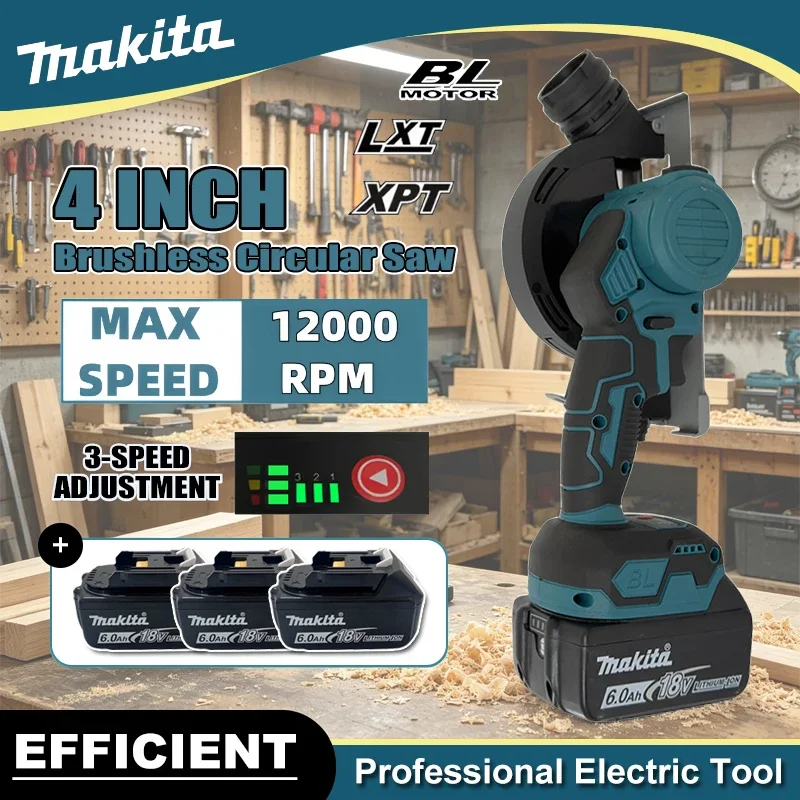 

Makita 4 Inch Brushless Angle Grinder 3 Speed Cutting Metal GrinderCordless Mini CUT OFF Tool Hight Power Tool For 18V Battery